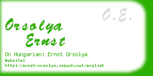 orsolya ernst business card